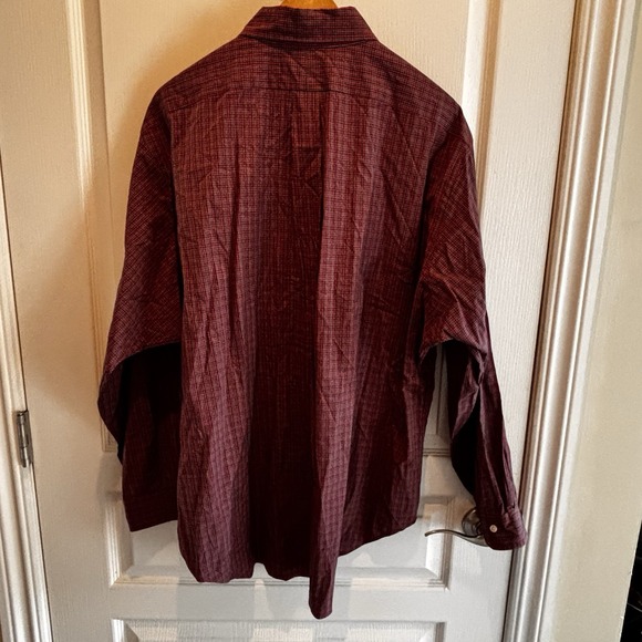 Ralph Lauren Shirt Adult XL Red Plaid‎ Classic Fit Button-Down Long Sleeve Men - Picture 6 of 12